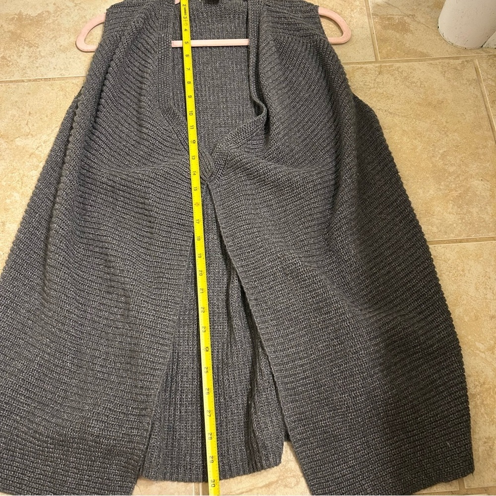 Christopher & Banks Charcoal Open Front Sweater Vest - Picture 6 of 7